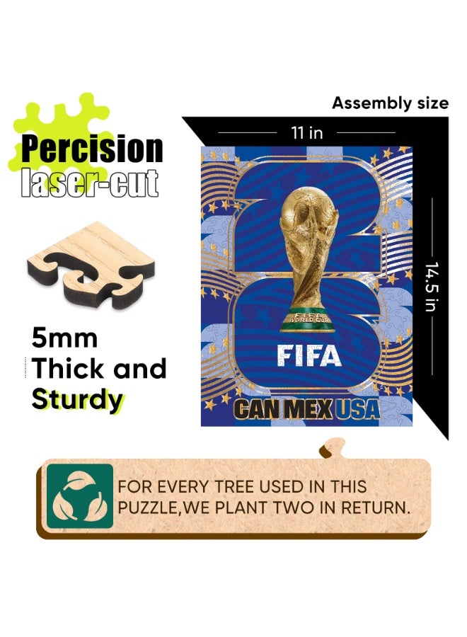 FIFA World Cup 2026 Luxury Wooden Puzzle - USA 300pc Gift Box - Trophy Logo Edition - Image 4